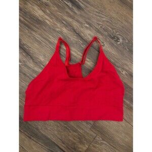 PINK sports bra size large Red